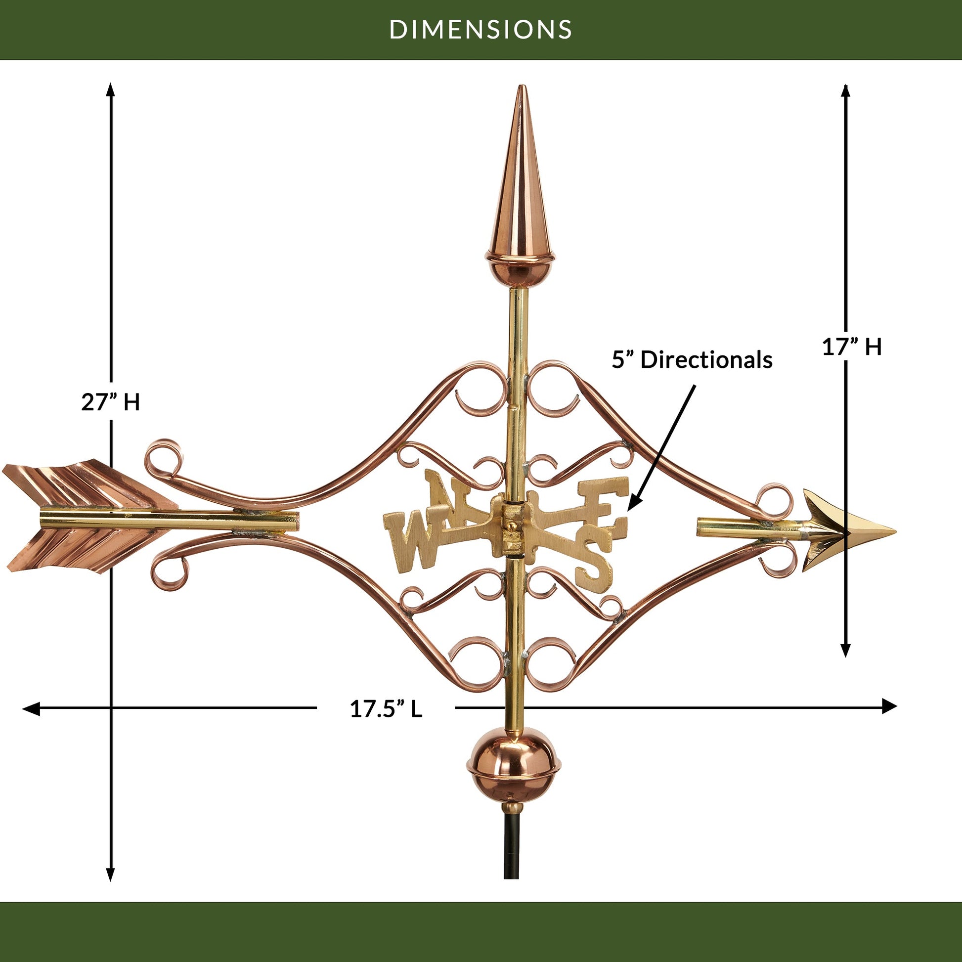 Victorian Arrow Cottage Weathervane - Good Directions