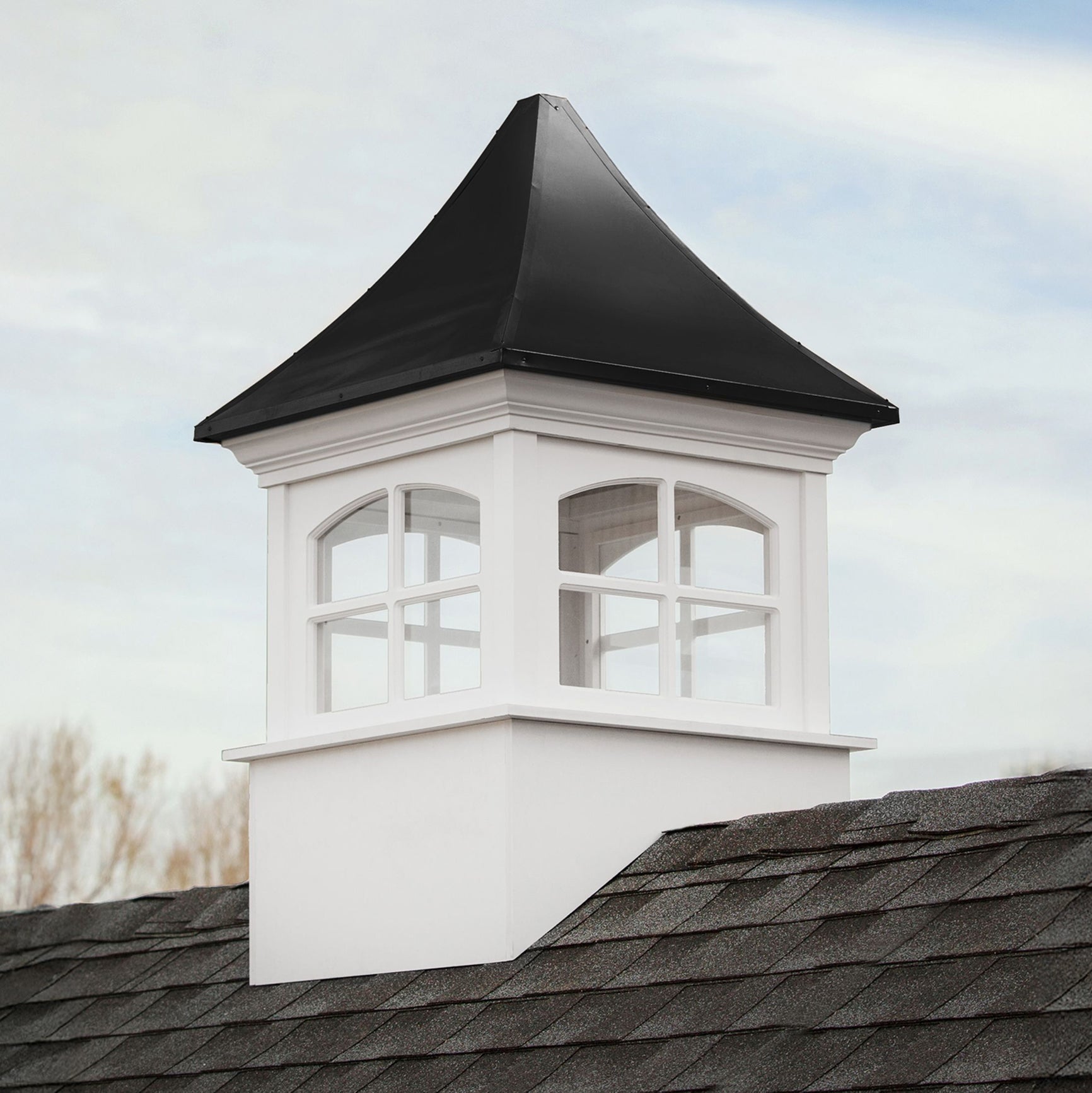 Westport Vinyl Cupola with Black Aluminum Roof - Good Directions