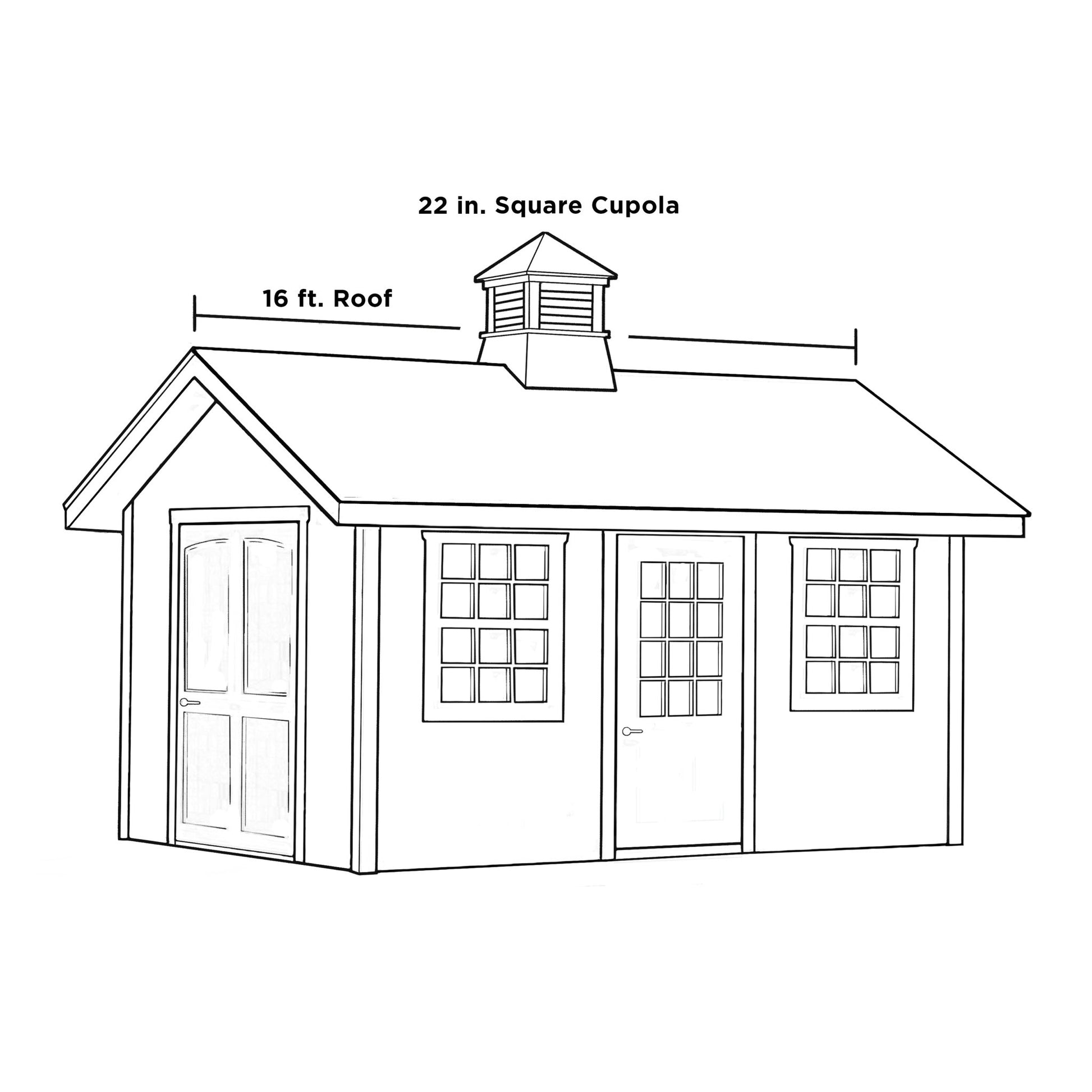 Westport Vinyl Cupola with Black Aluminum Roof - Good Directions