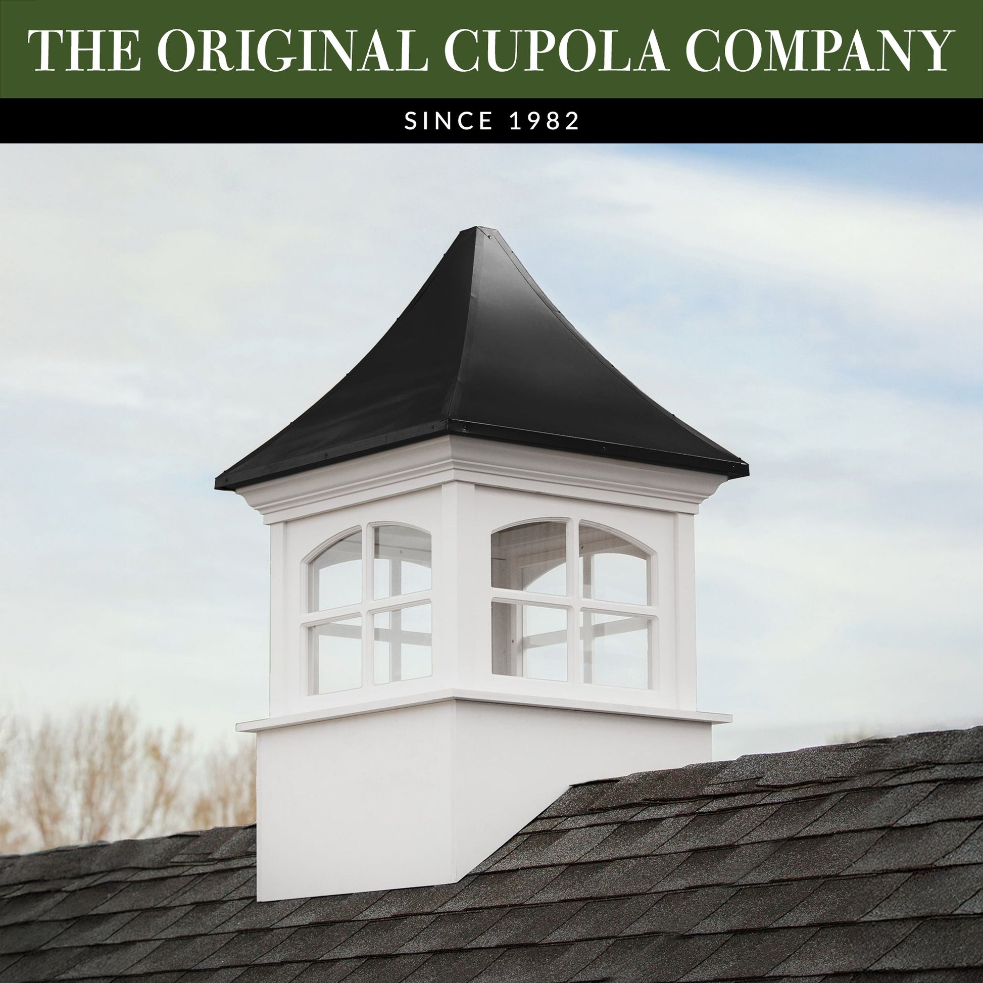 Westport Vinyl Cupola with Black Aluminum Roof - Good Directions