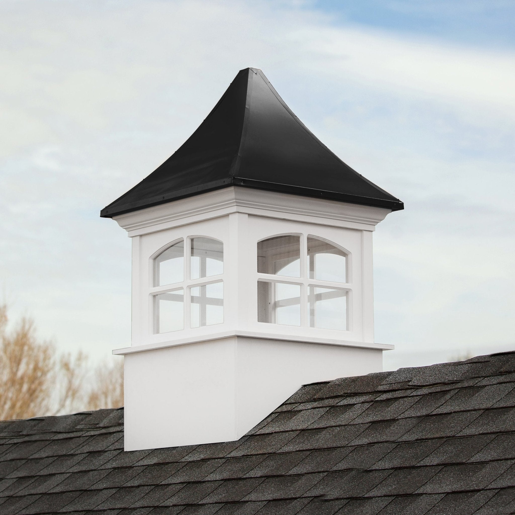 Westport Vinyl Cupola with Black Aluminum Roof - Good Directions