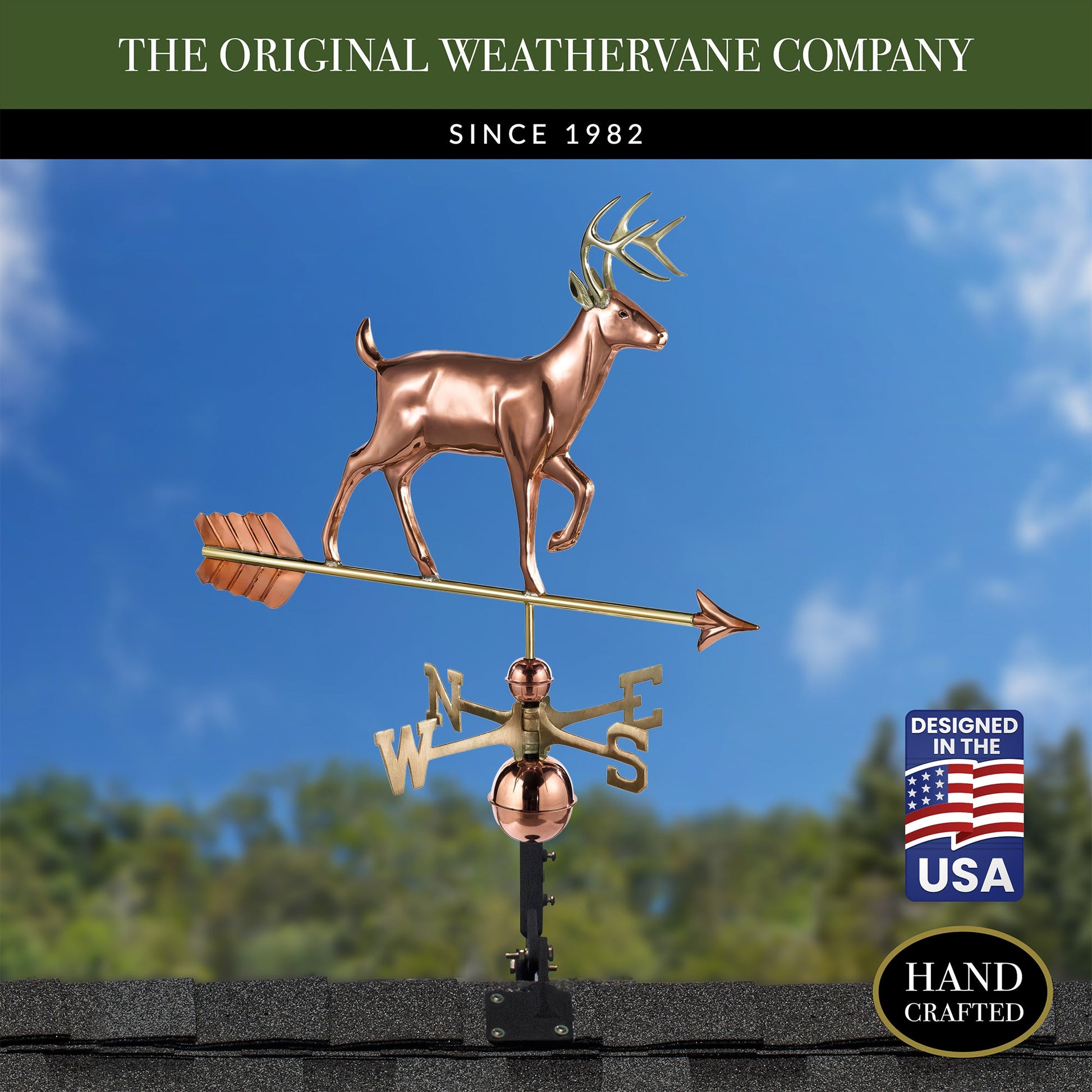 White Tail Buck Weathervane - Good Directions