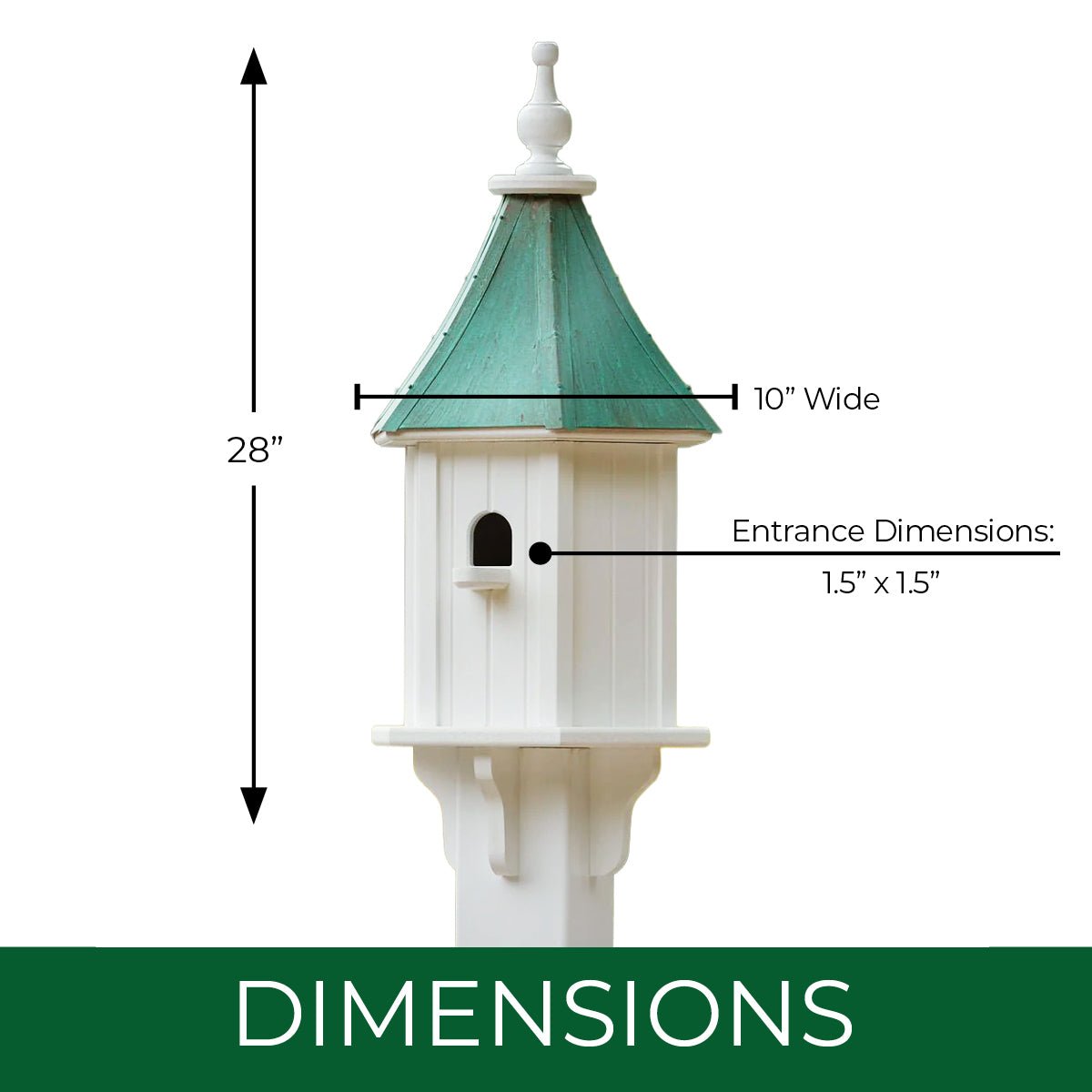Willow Bird House — Aged Copper Roof - Good Directions