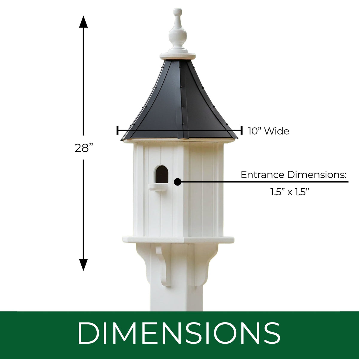 Willow Bird House — Black Aluminum Roof - Good Directions