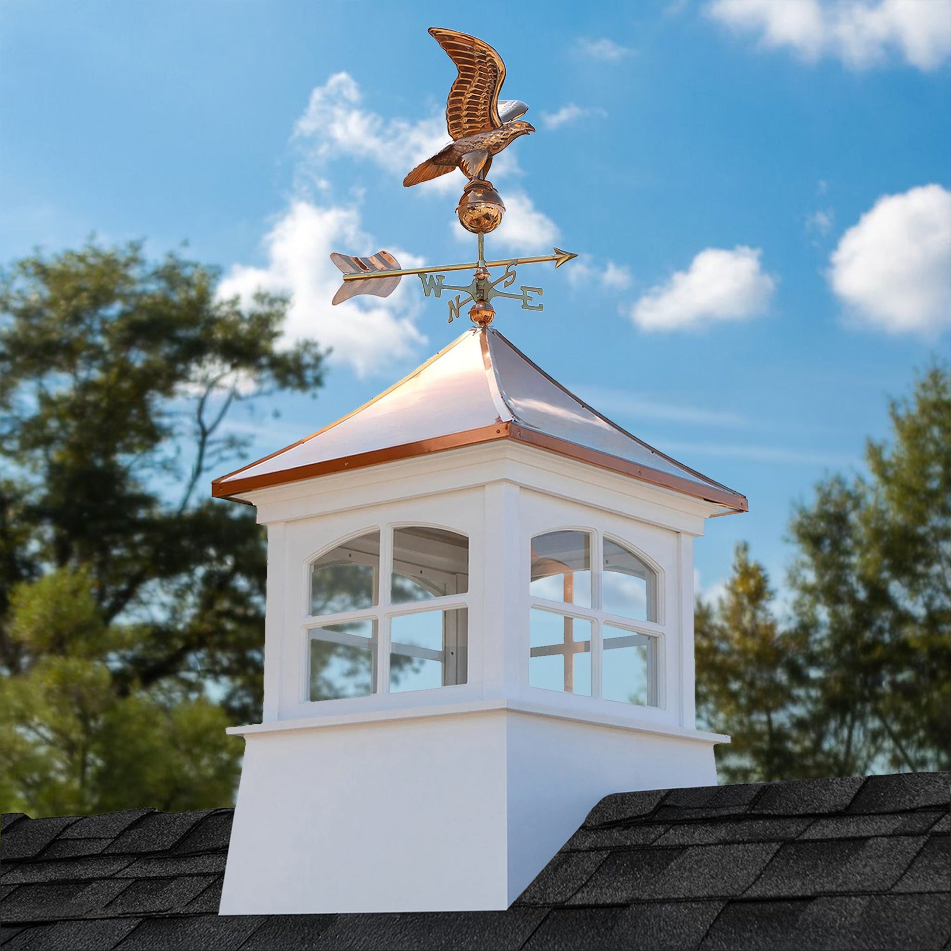 Windsor Vinyl Cupola Set – Copper Roof & Eagle - Good Directions