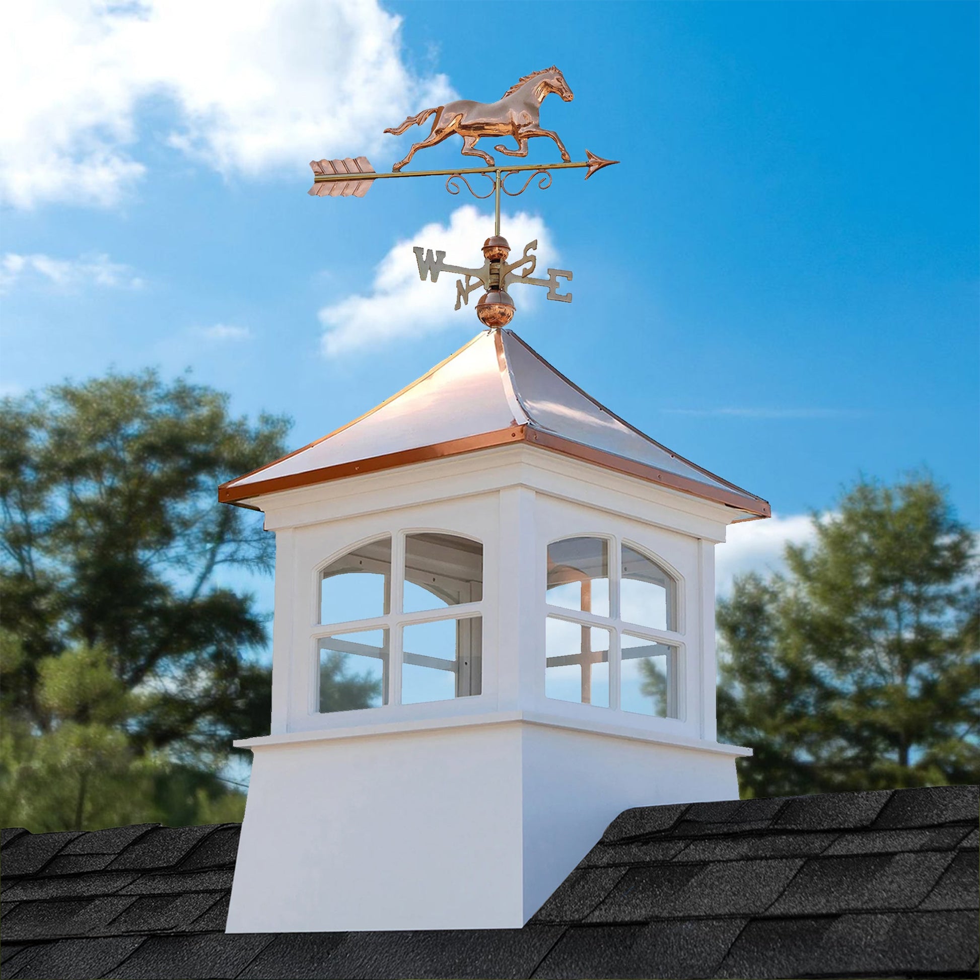Windsor Vinyl Cupola Set – Copper Roof & Horse - Good Directions
