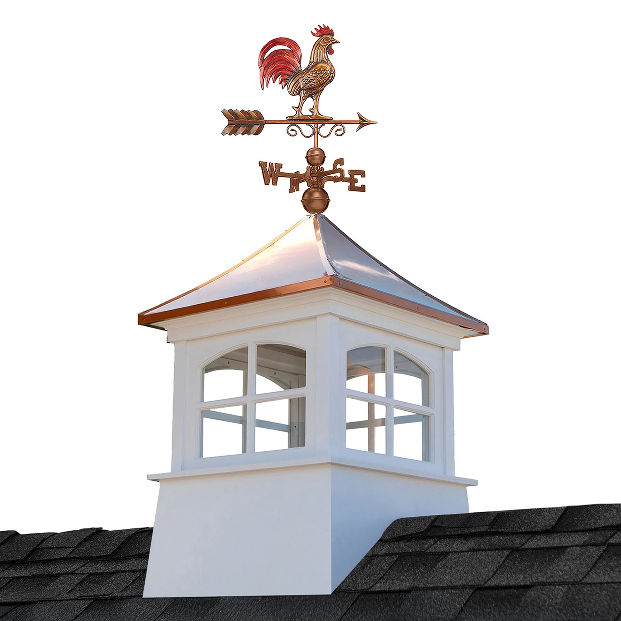 Windsor Vinyl Cupola Set – Copper Roof & Red Rooster - Good Directions