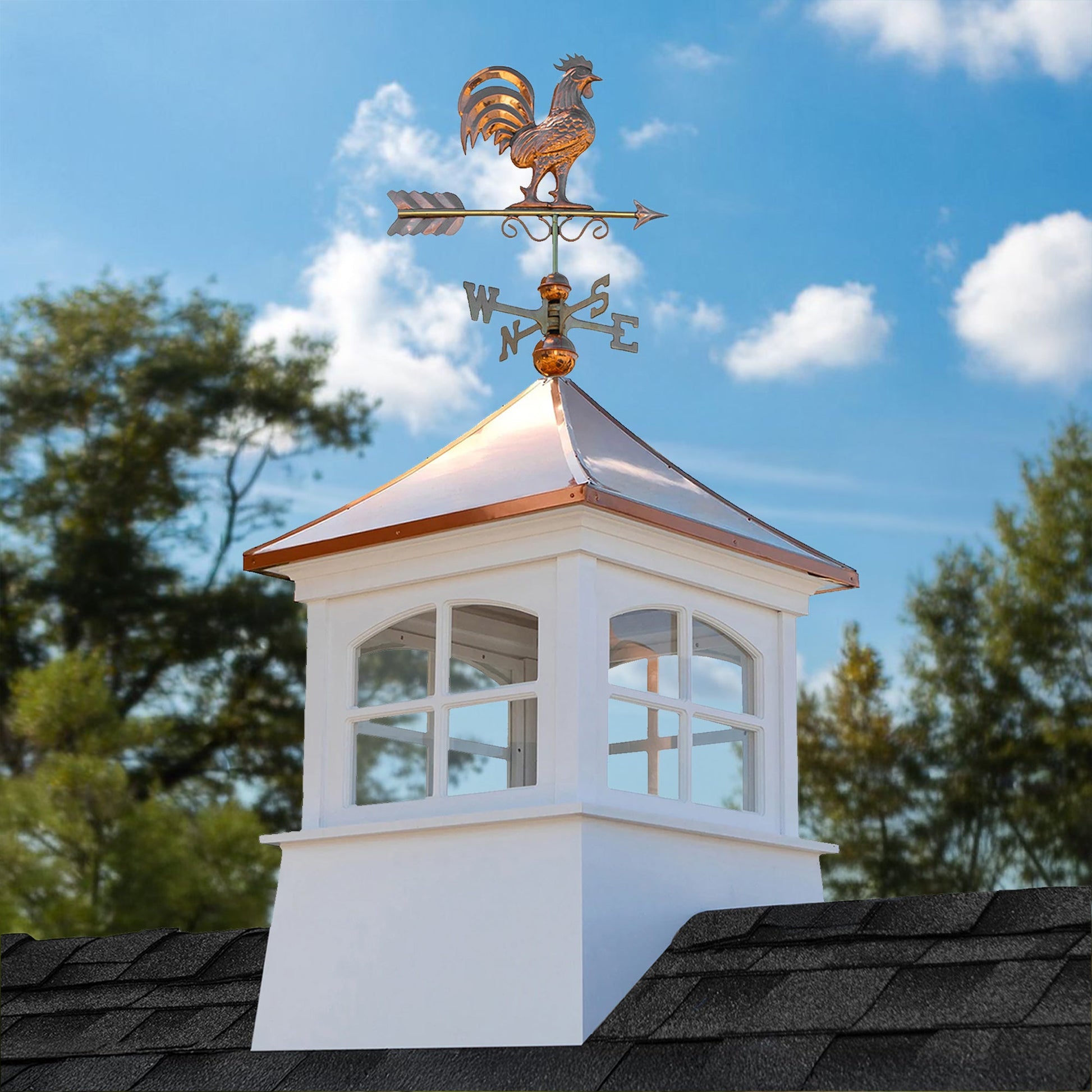 Windsor Vinyl Cupola Set – Copper Roof & Rooster - Good Directions
