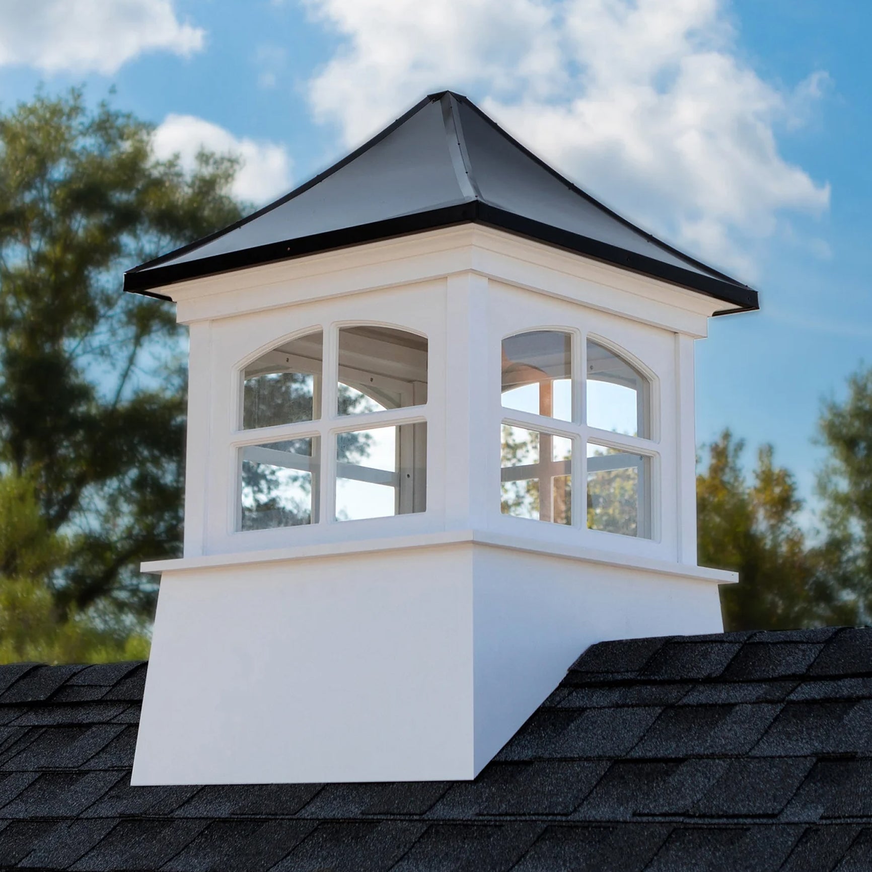 Windsor Vinyl Cupola with Black Aluminum Roof - Good Directions
