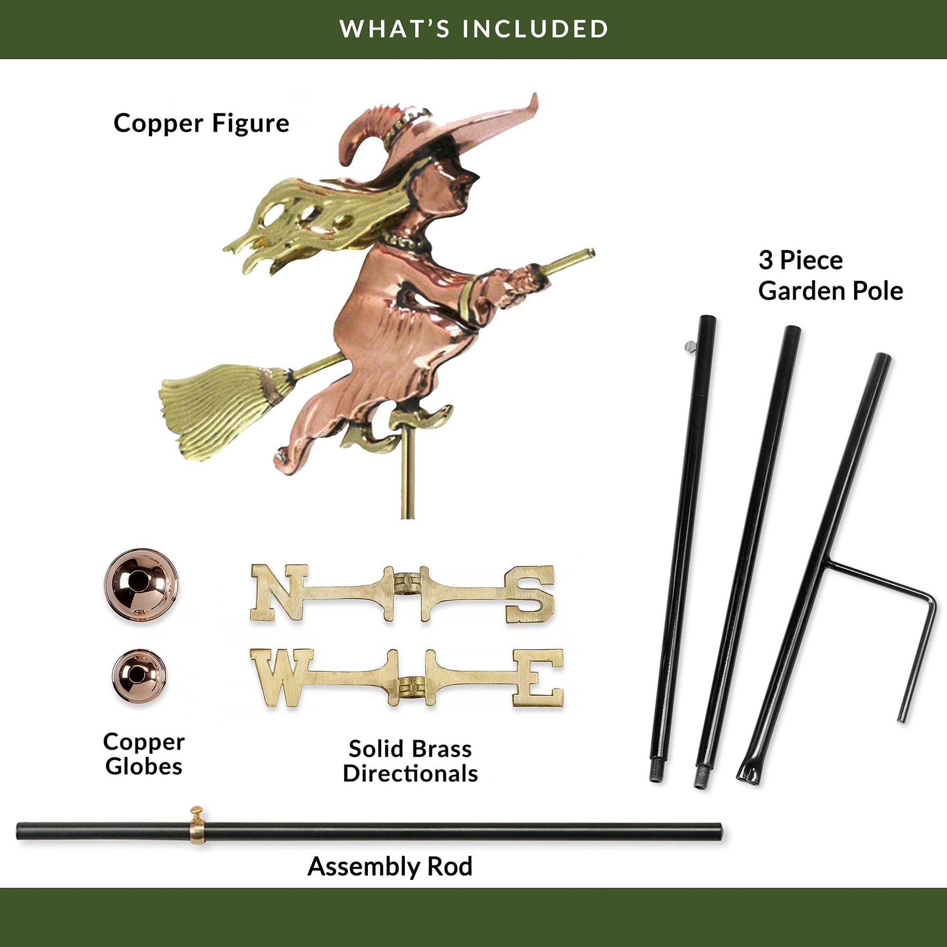 Witch Garden Weathervane - Good Directions