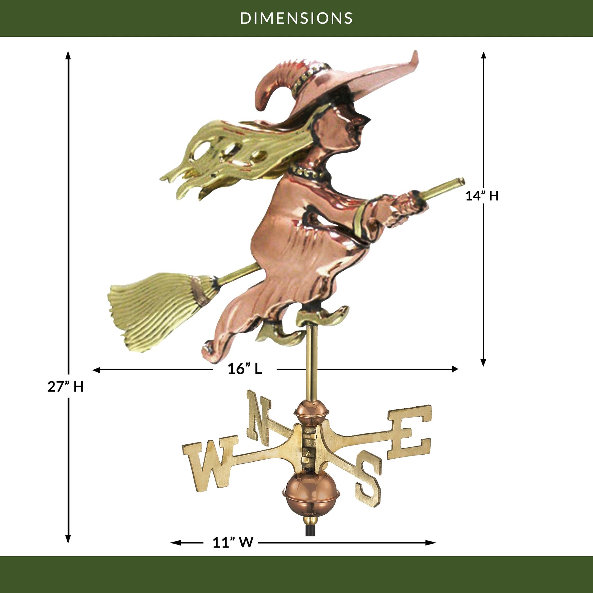 Witch Garden Weathervane - Good Directions