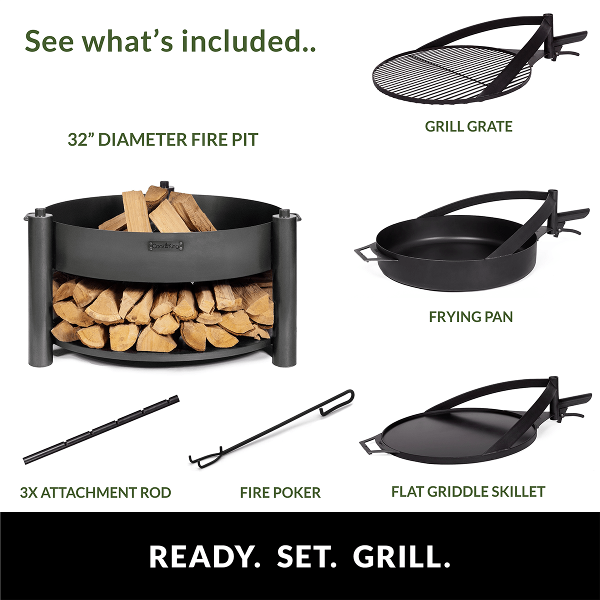 Grand Hearth 32" Deluxe 3-in-1 Fire Pit - Good Directions