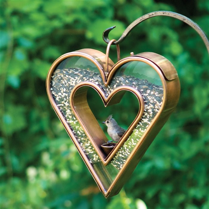 Be Still My Heart Fly Thru™ Heart-Shaped Copper Bird Feeder - Good Directions