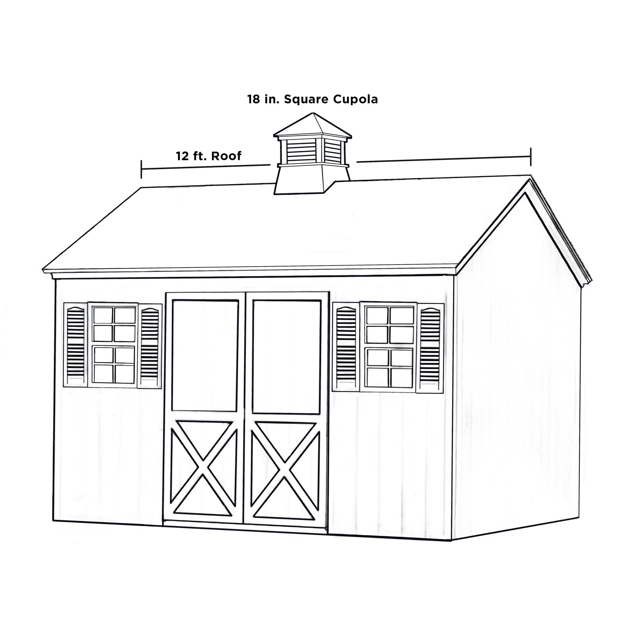 Windsor Vinyl Cupola with Black Aluminum Roof - Good Directions