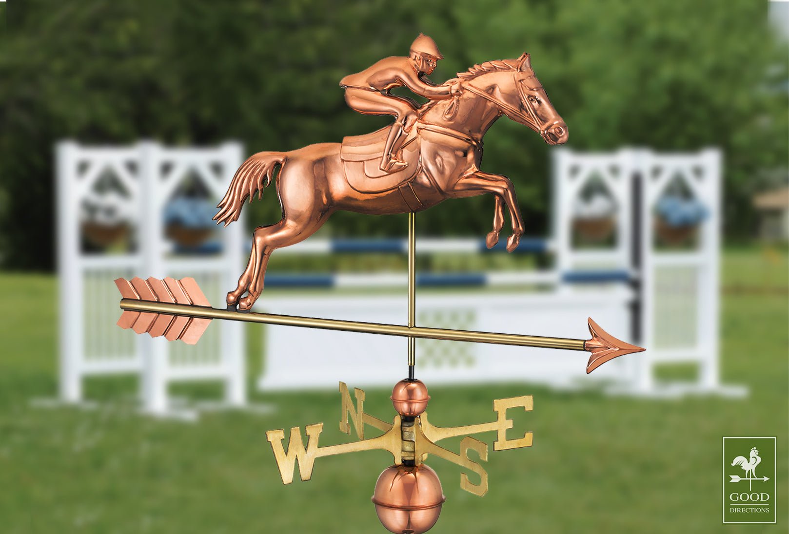Jumping Horse & Rider Weathervane - Good Directions