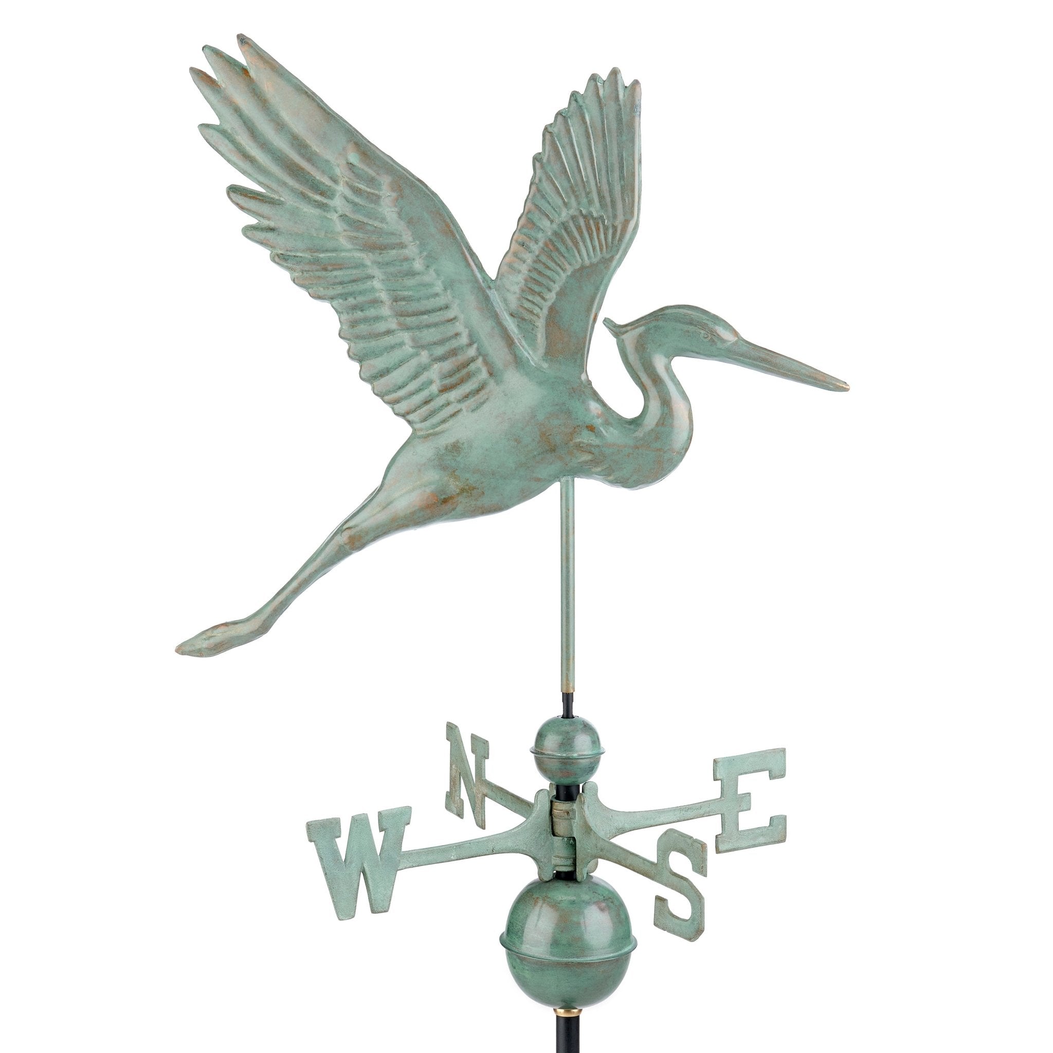 Graceful Blue Heron Weathervane - Good Directions