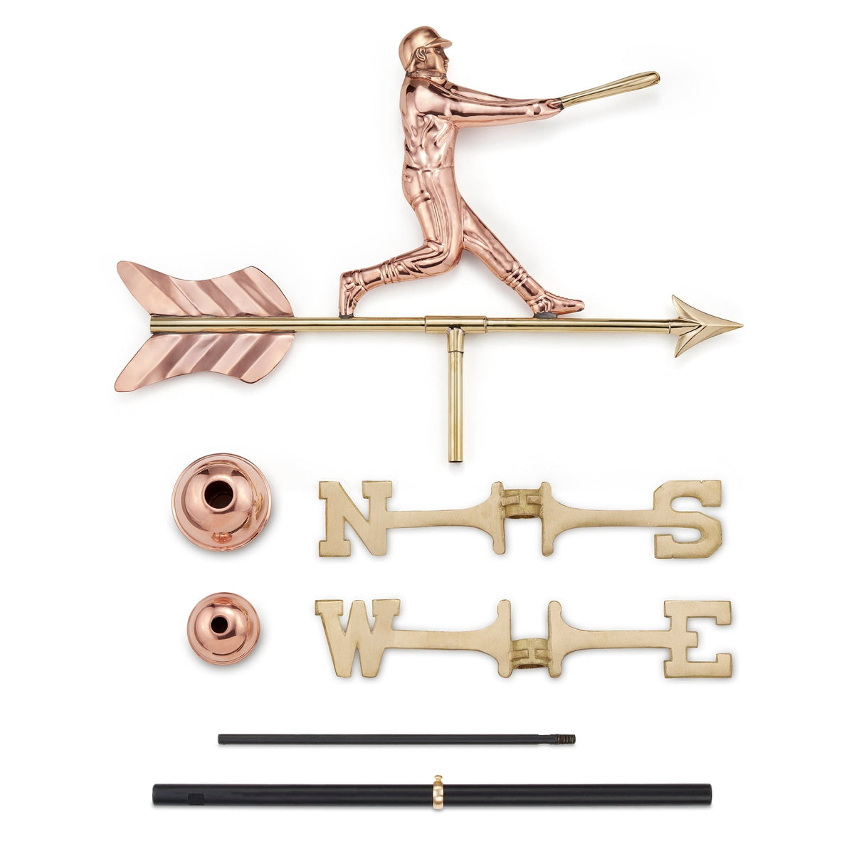 Baseball Weathervane Baseball Player Copper Weathervane – Good Directions