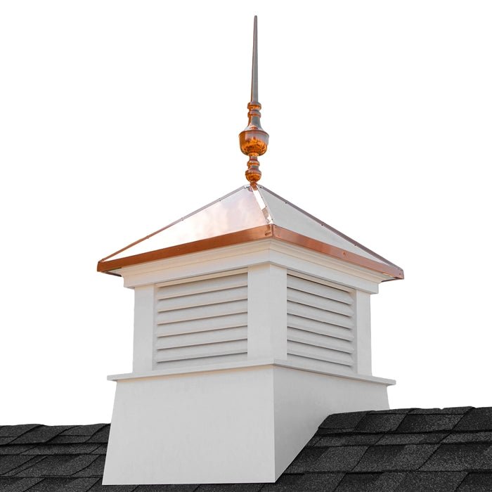 30" Square Manchester Vinyl Cupola with Victoria Finial - Good Directions