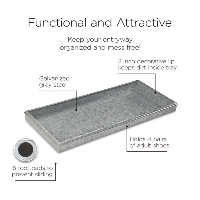 Good Directions Classic Design Boot Tray Galvanized Gray
