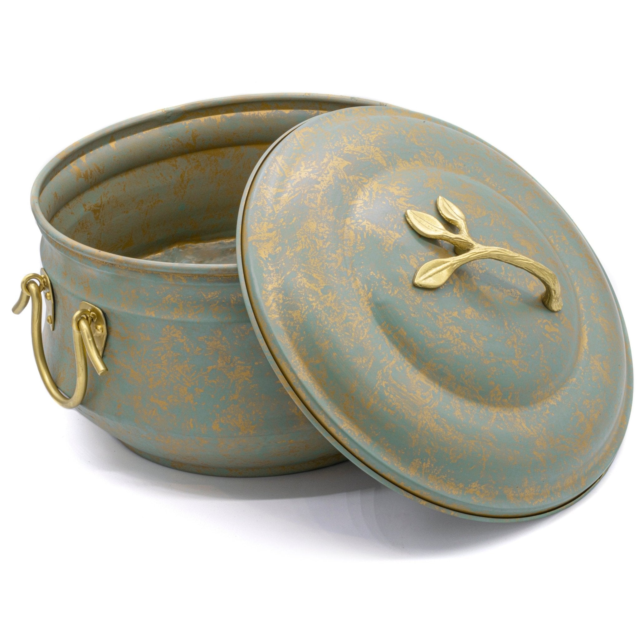Sedona Hose Pot with Lid, Brass Accents - Good Directions
