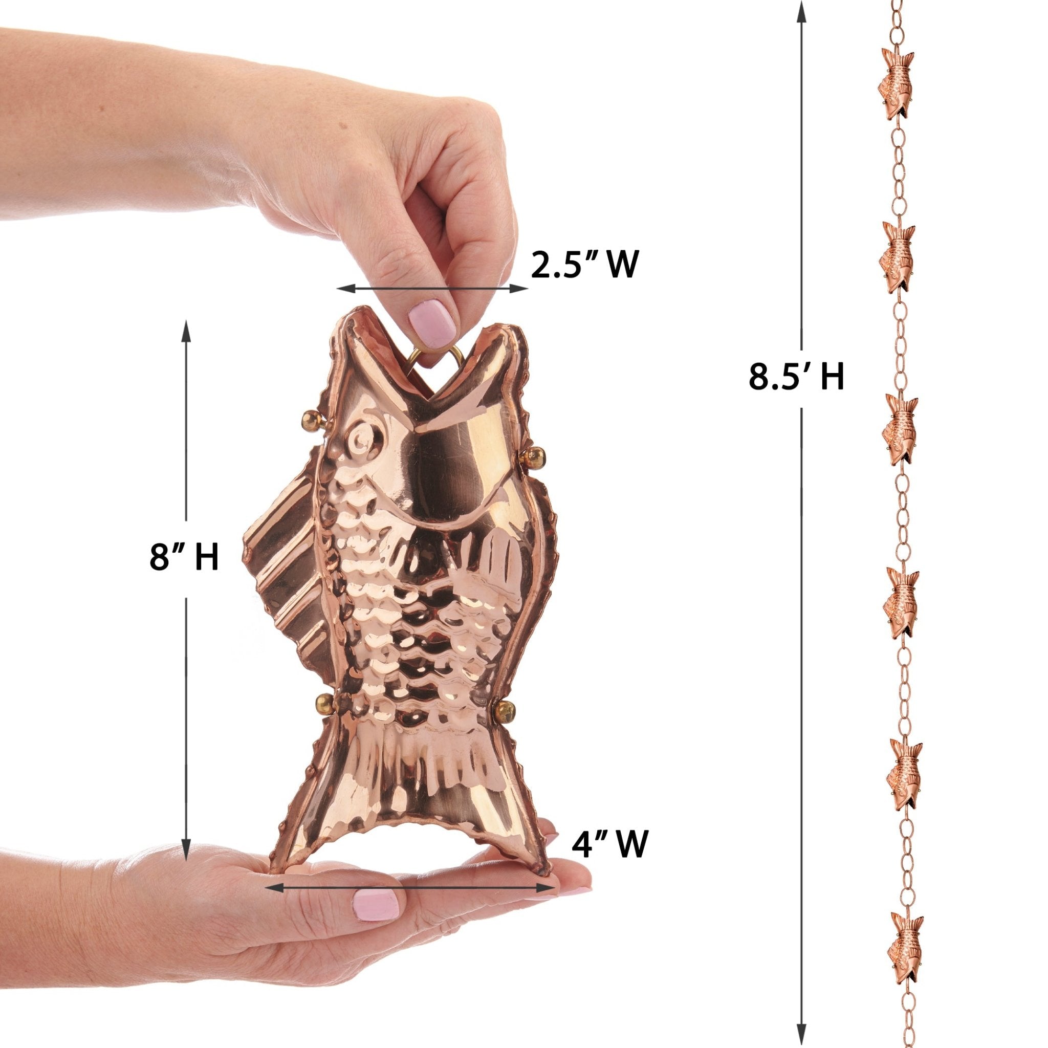 Fish Roe Pattern Chain Fish Rain Chain – Good Directions