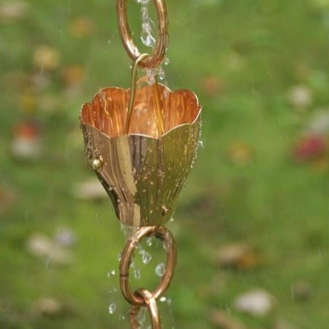 Crocus Rain Chain - 8.5 ft.,with 9 Large Cups - Good Directions