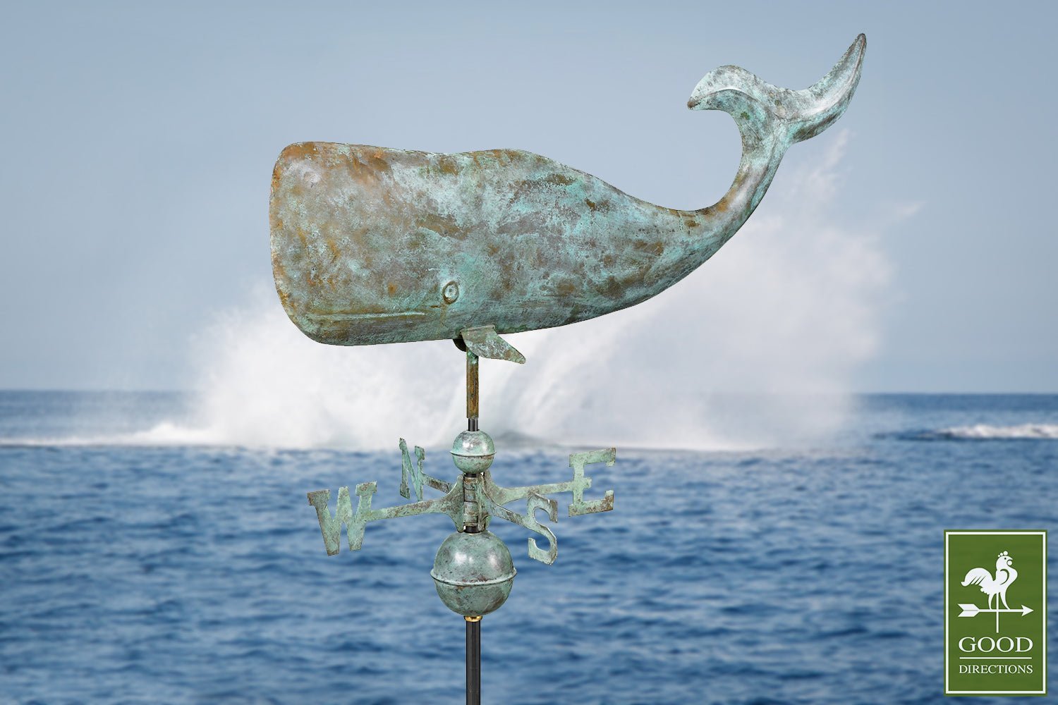 Large 37" Whale Weathervane - Good Directions