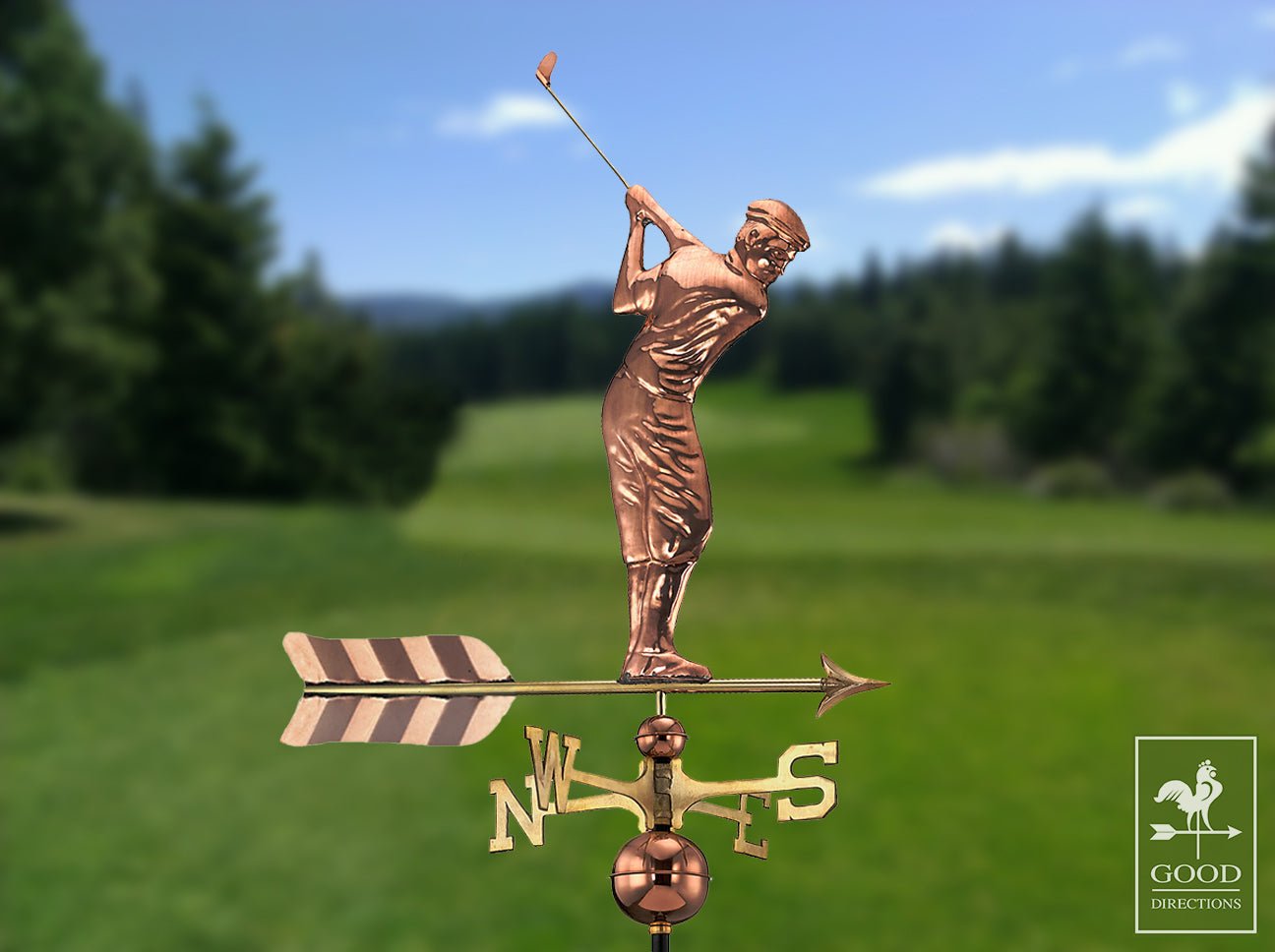 Golfer Weathervane - Good Directions