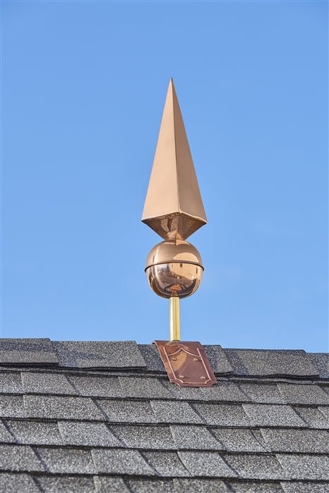 24" Lancelot Finial with Decorative Roof Mount   - Good Directions