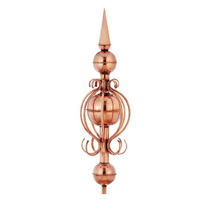 Guinevere Polished Copper Rooftop Finial - Good Directions