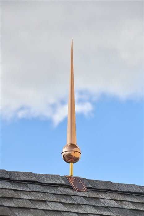 28" Gawain Finial with Decorative Roof Mount   - Good Directions