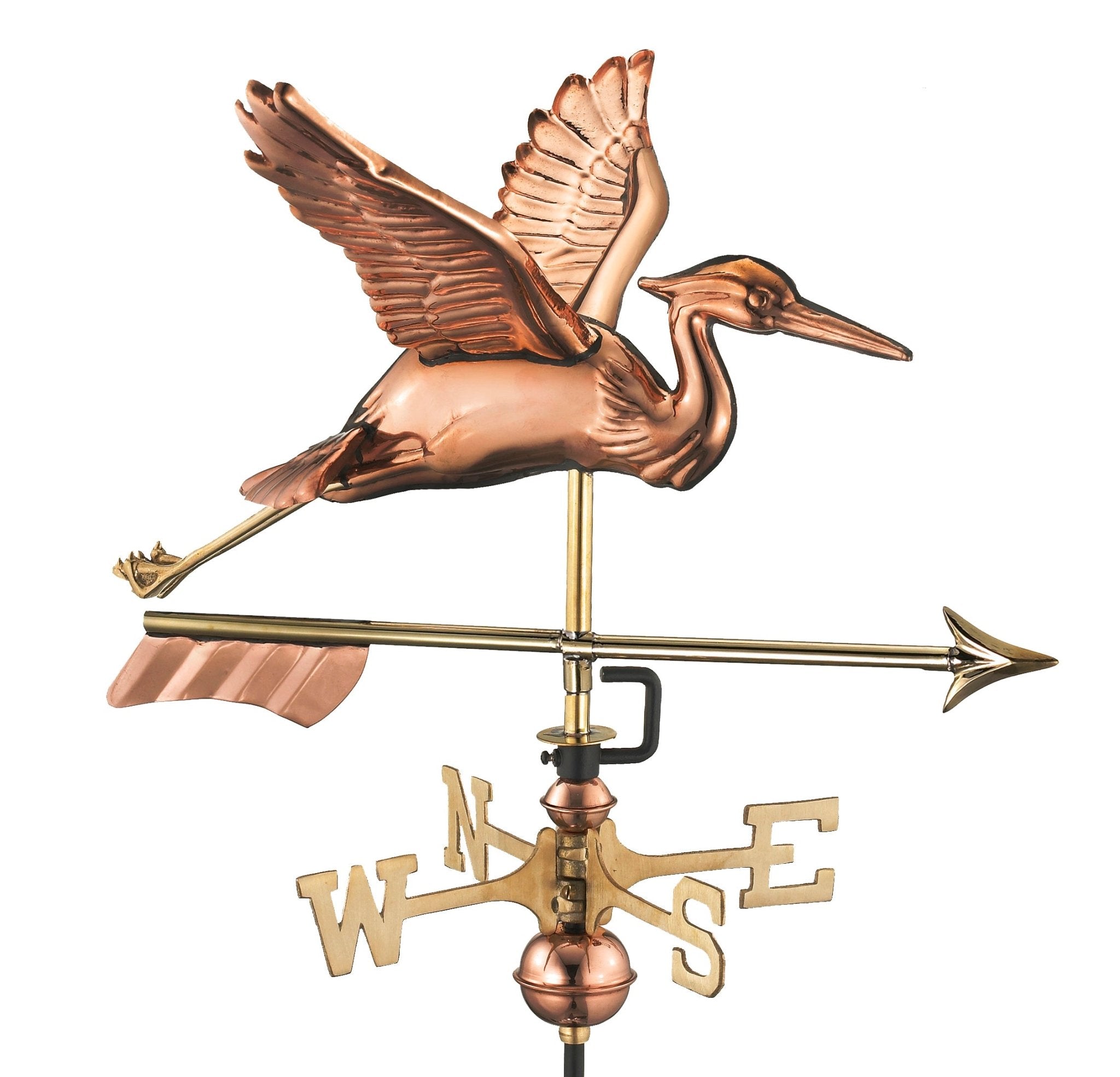 Blue Heron with Arrow Garden Weathervane - Good Directions