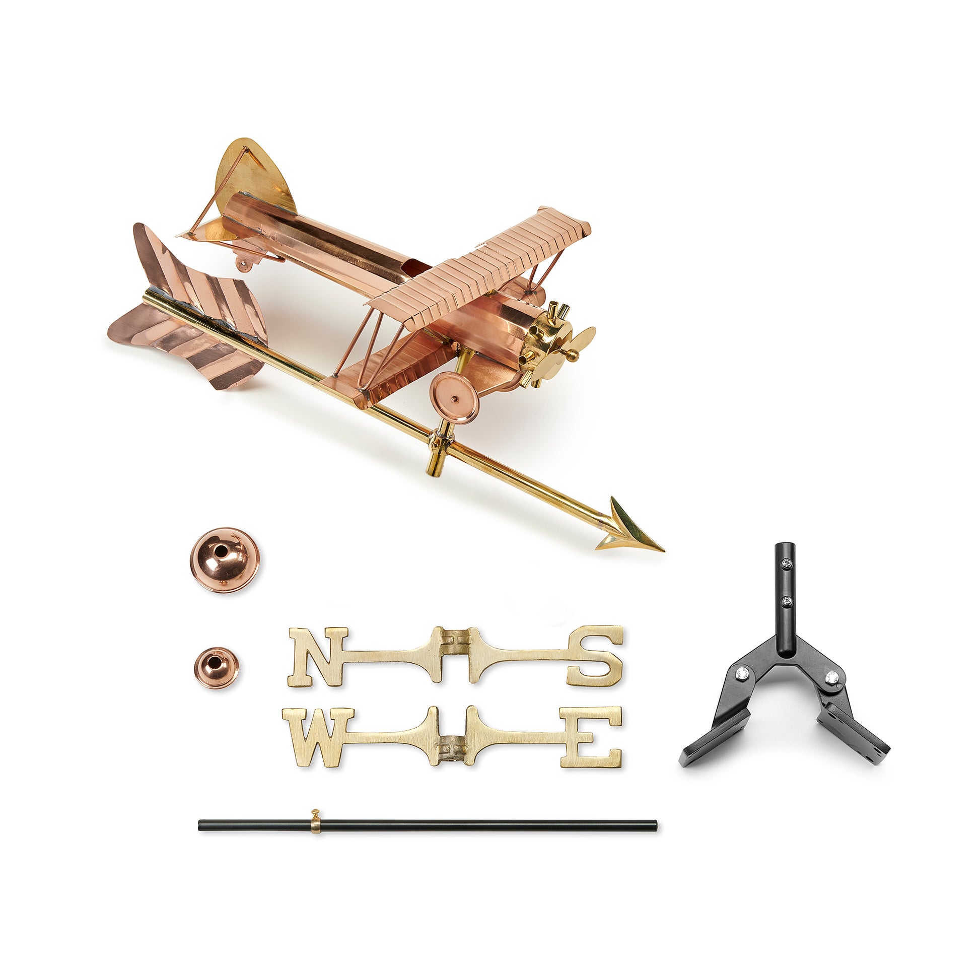 Biplane with Arrow Cottage Weathervane - Good Directions