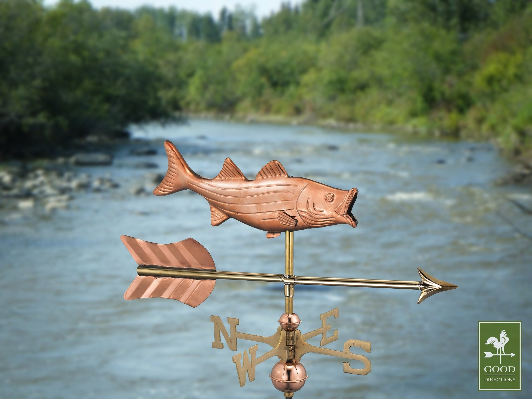 Bass with Arrow Cottage Weathervane - Good Directions