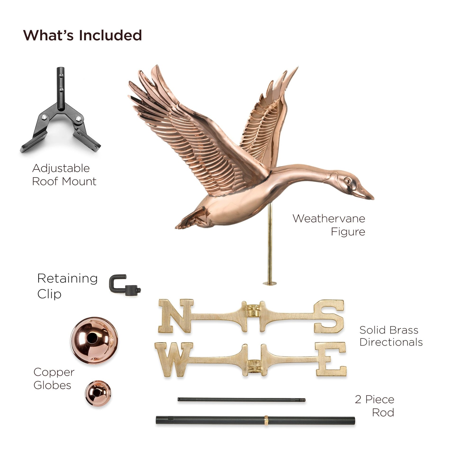 Feathered Goose Weathervane - Good Directions