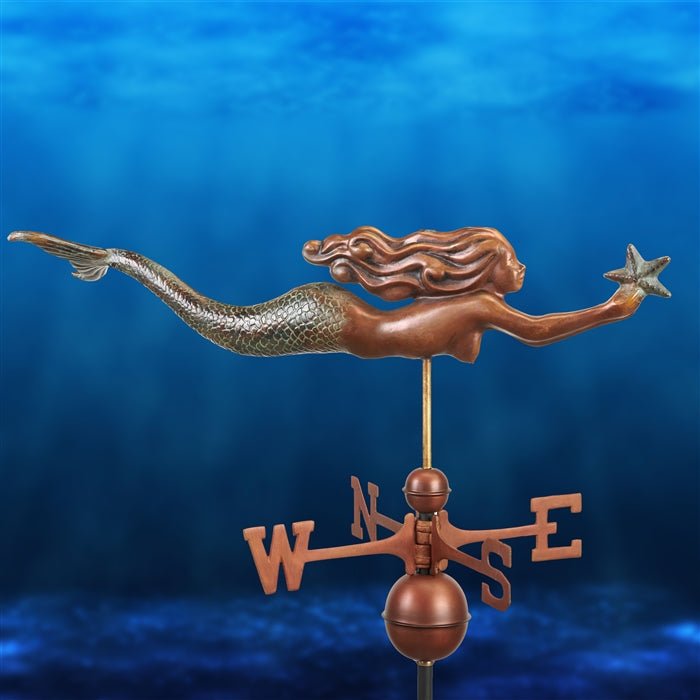 Mermaid with Starfish Weathervane - Good Directions