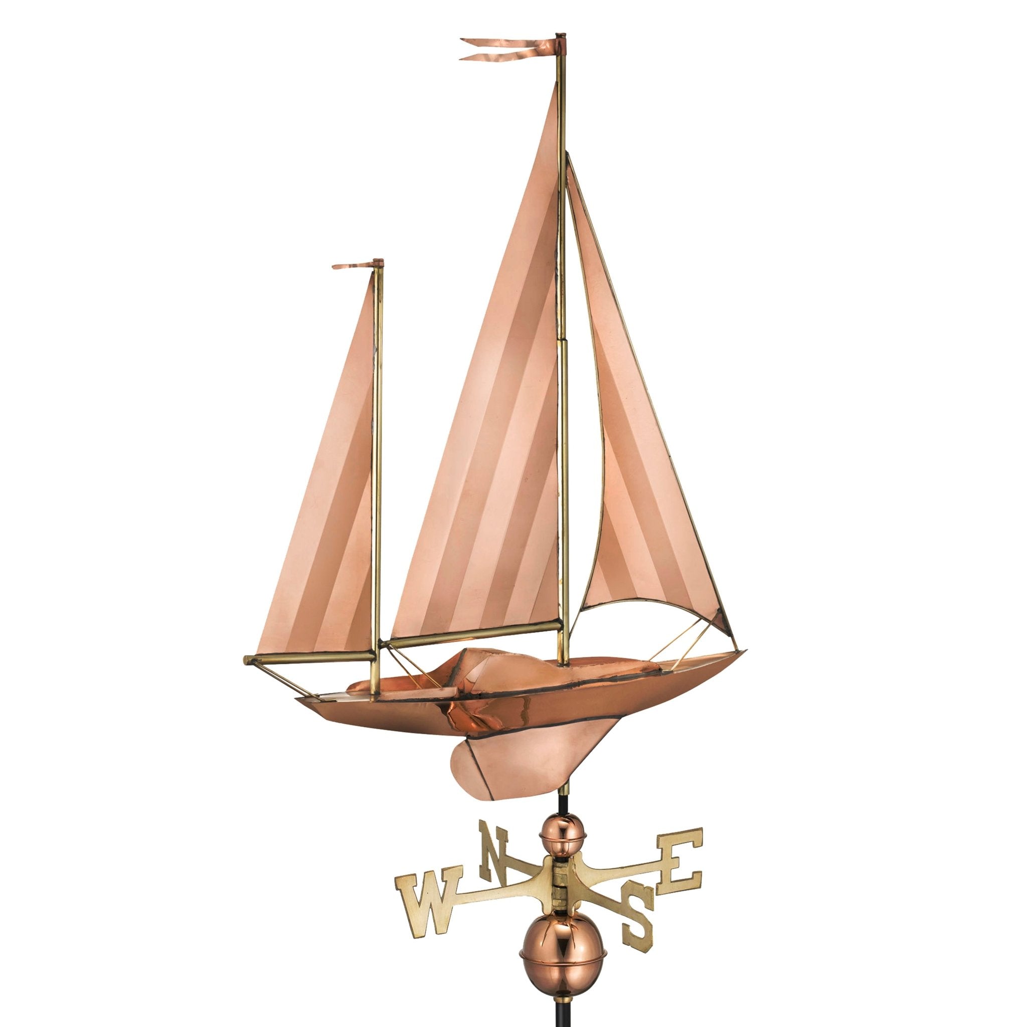 Large Sailboat Weathervane - Good Directions