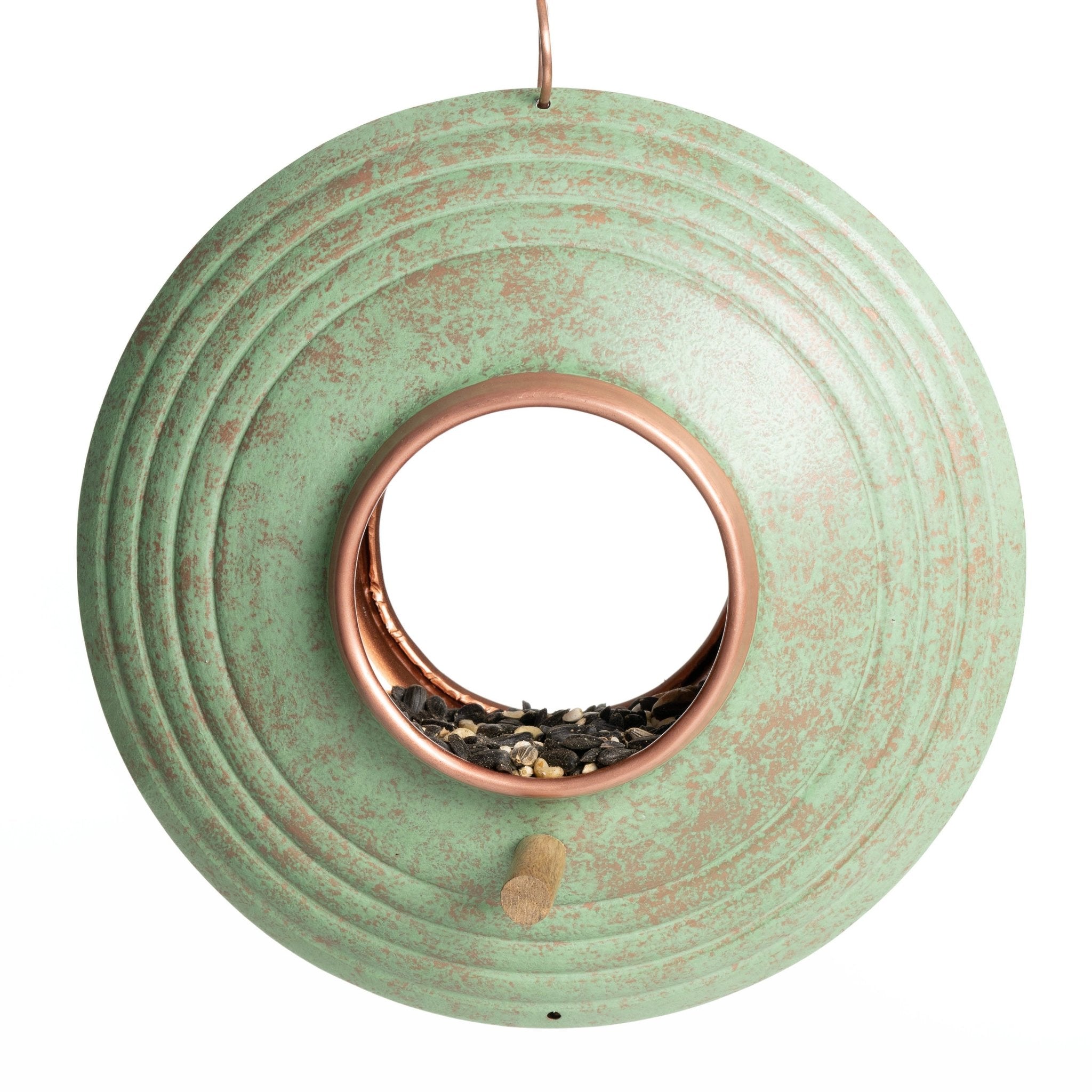 Verde Fly-Thru ™ Bird Feeder, Copper Accents, Multiple Perches - Good Directions