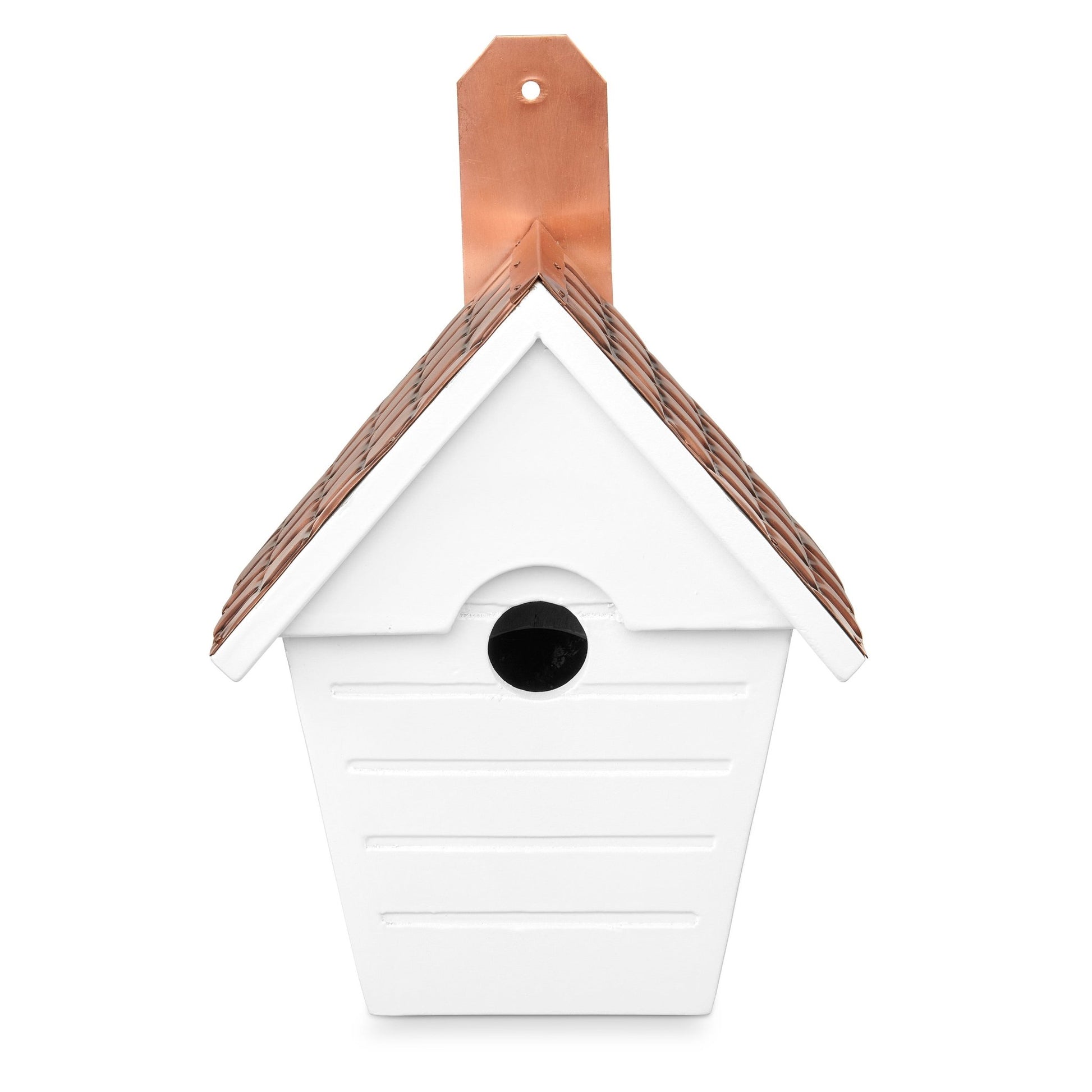 Classic Cottage Bird House – Shingled Antique Copper Roof - Good Directions