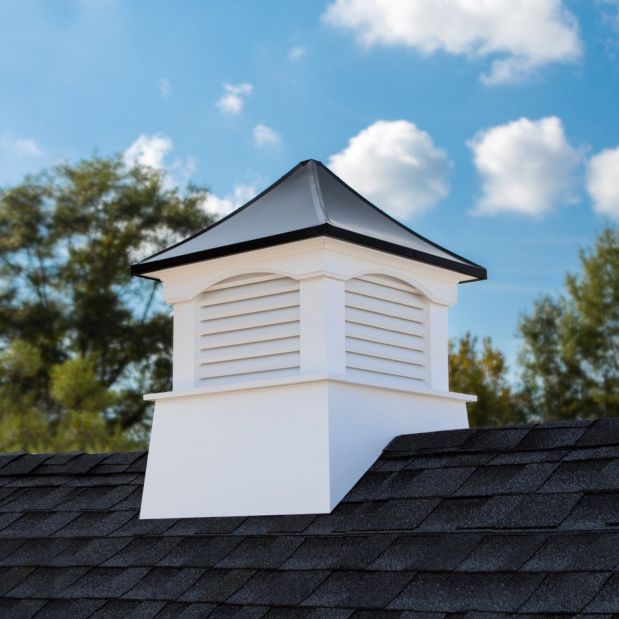 Coventry Vinyl Cupola with Black Aluminum Roof - Good Directions