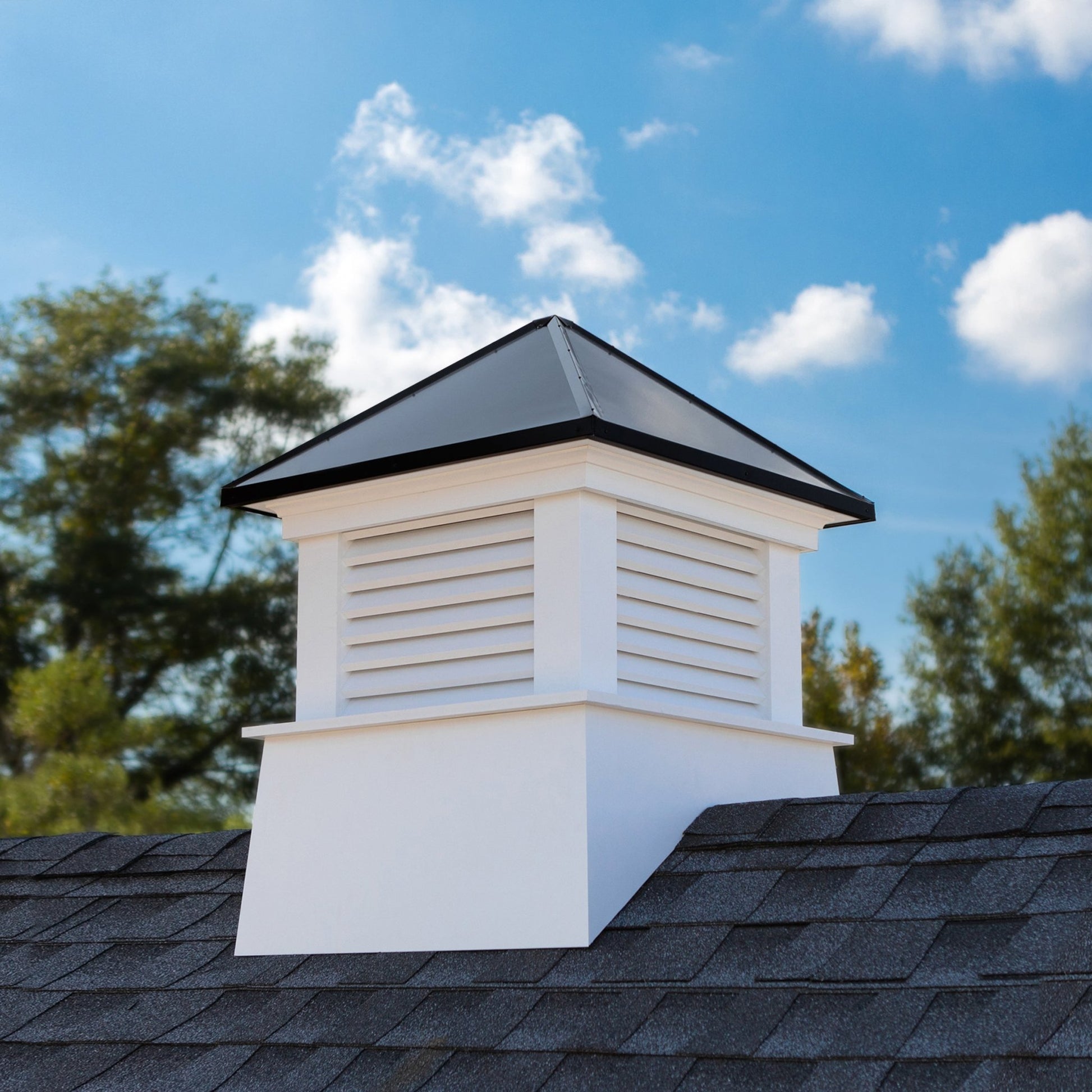 Manchester Vinyl Cupola with Black Aluminum Roof - Good Directions