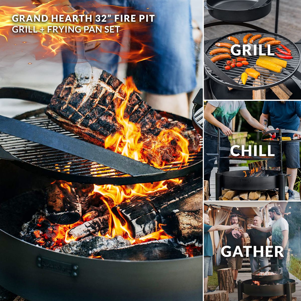Grand Hearth 32" Grill and Frying Pan Set - Good Directions
