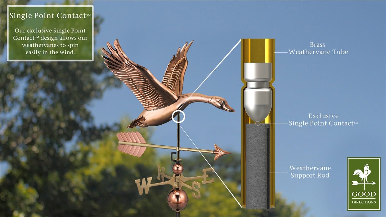Feathered Goose with Arrow Weathervane - Good Directions