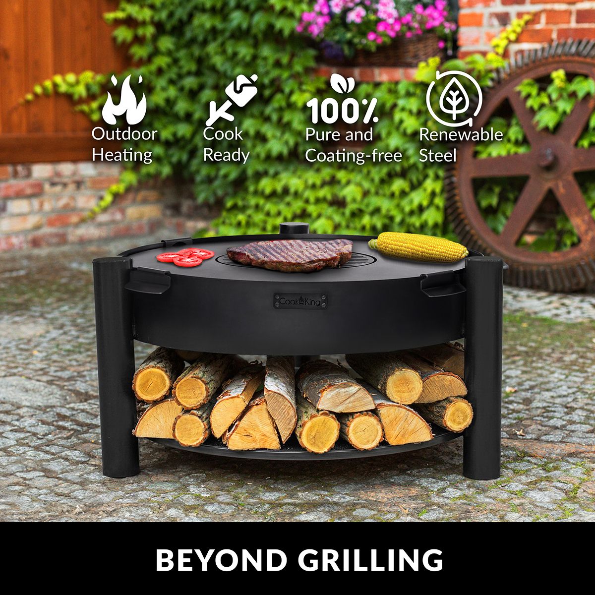 Hearth 24" Fire Pit with Grill Plate - Good Directions